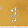 Cute Baby Footprint 3D Acrylic Wall Stickers for Living Room, Bedroom, and Stairwell Decoration