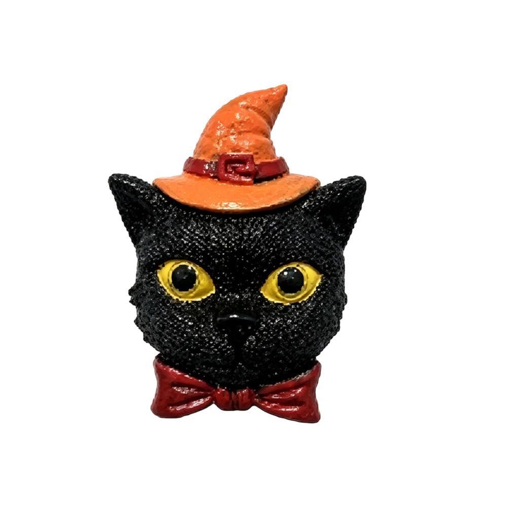 Decoración de Pared de Calabaza de Halloween Figura de Resina, Decoración de Fiesta con Bruja para Estante de Casa Repisa