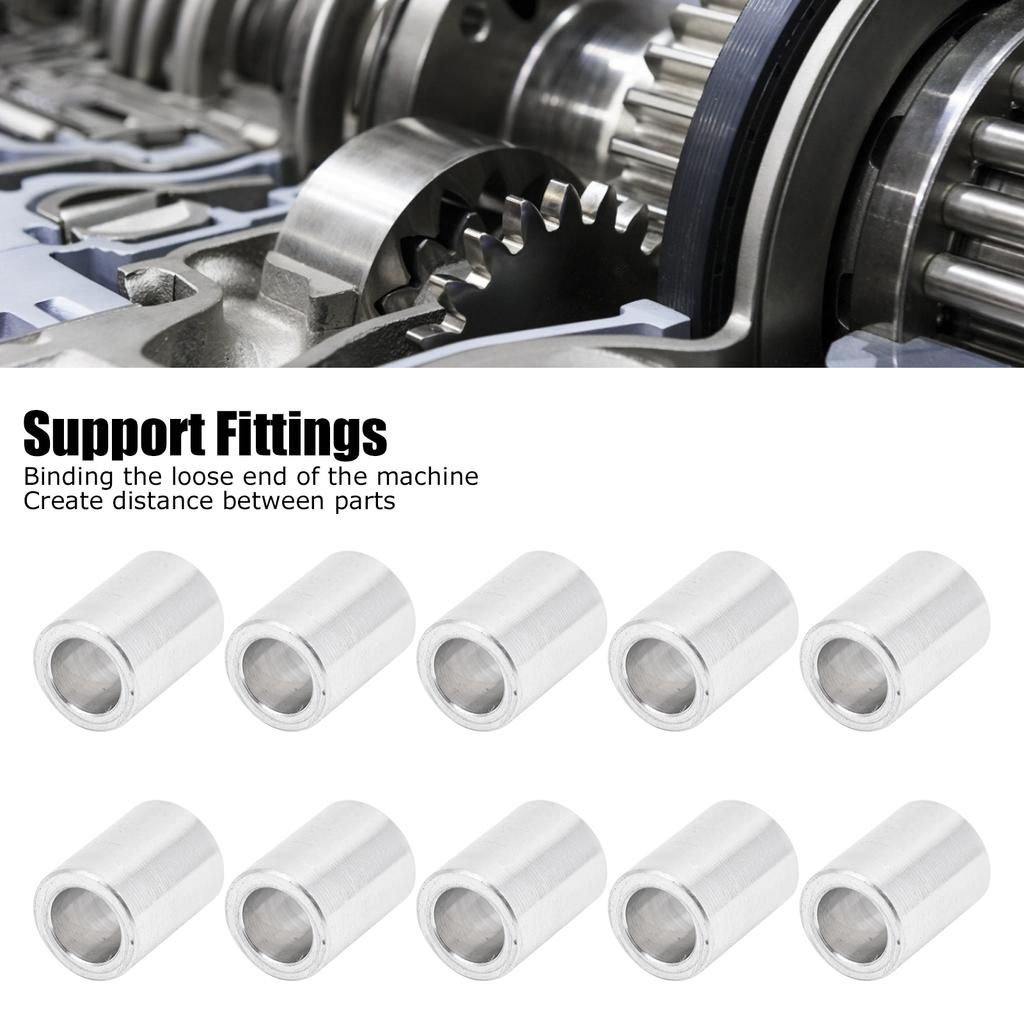 10Pcs Aluminum Alloy Spacer Round Unthreaded Standoff Support Accessories Outer Diameter 6mm