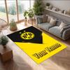 Borussia Dortmund Printed Crystal Velvet Rug Non‑Slip Crystal Velvet Carpet For Sofa Bedroom Indoor Home Decoration