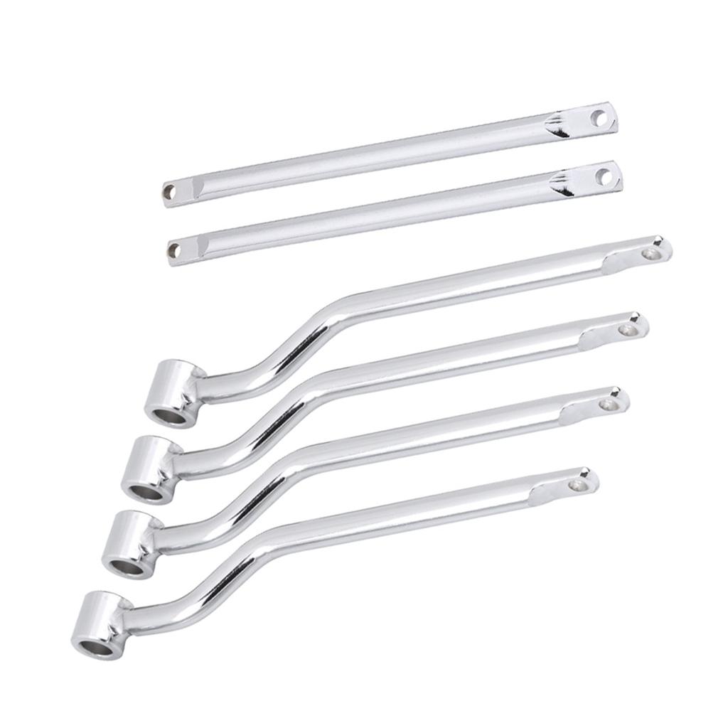 Motorcycle Saddlebag Support Bars Brackets Kit for Honda Suzuki Yamaha Kawasaki Silver