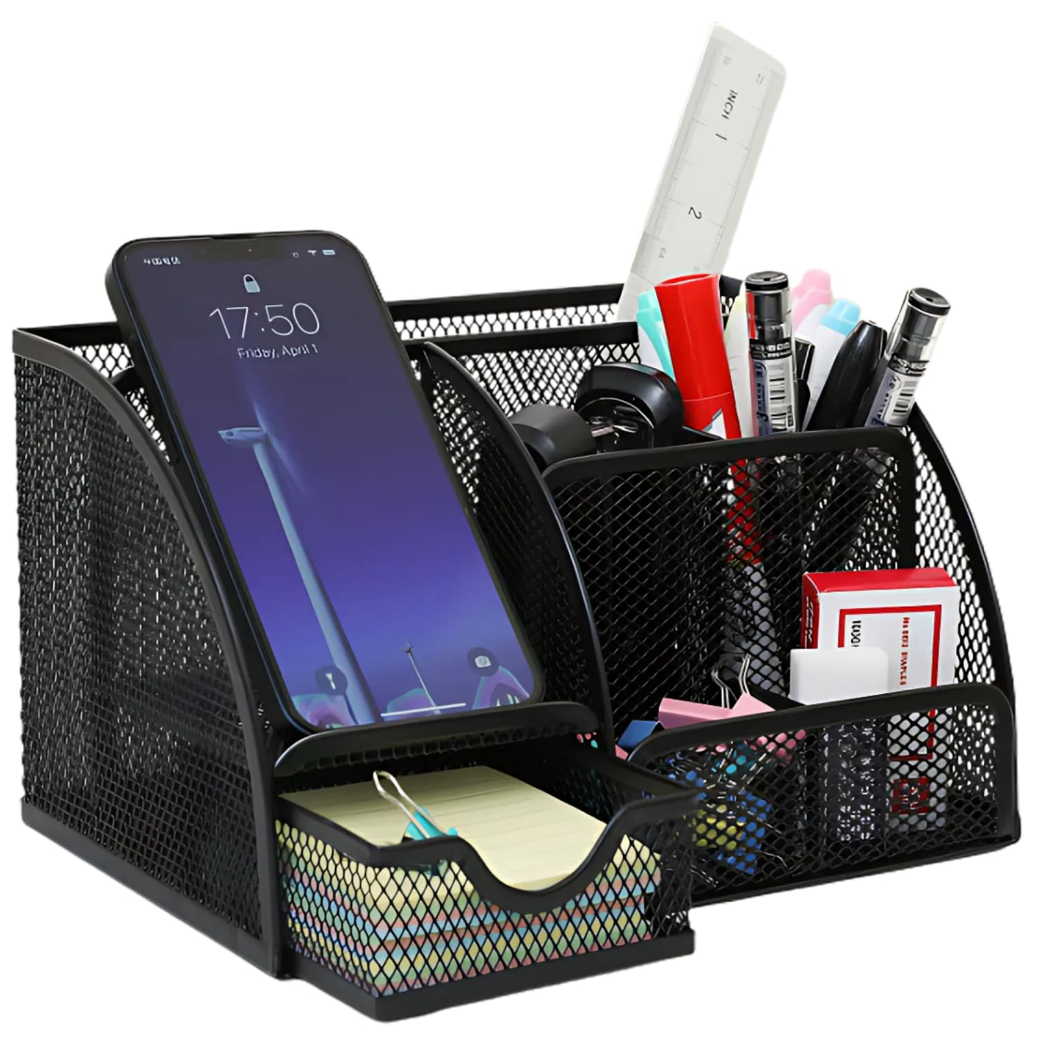 

NYANDELMO ND-0043-R23 Multifunctional Desk Organizer with Drawers, Pen Holder, and Desktop Storage