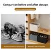 Oxford Cloth Space Saving Shoe Storage Organizer, with Adjustable Partition, Foldable, Suitable for Shoes, Clothes, and Accessories, with Zipper