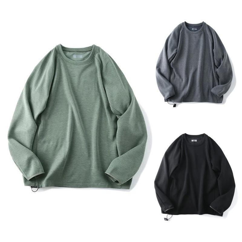 

Tsutaya Lulu Checkered Corn Fleece Crew Neck Pullover Sweatshirt - Thick, Warm, and Trendy. M (50-65 kg) зелёный