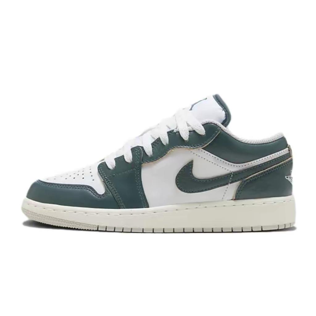 Jordan Air Jordan 1 Ice Lemon Lemonade Leather Abrasion Resistant Low top Vintage Basketball Shoes Unisex White Blue FQ7687-300(Team861-)