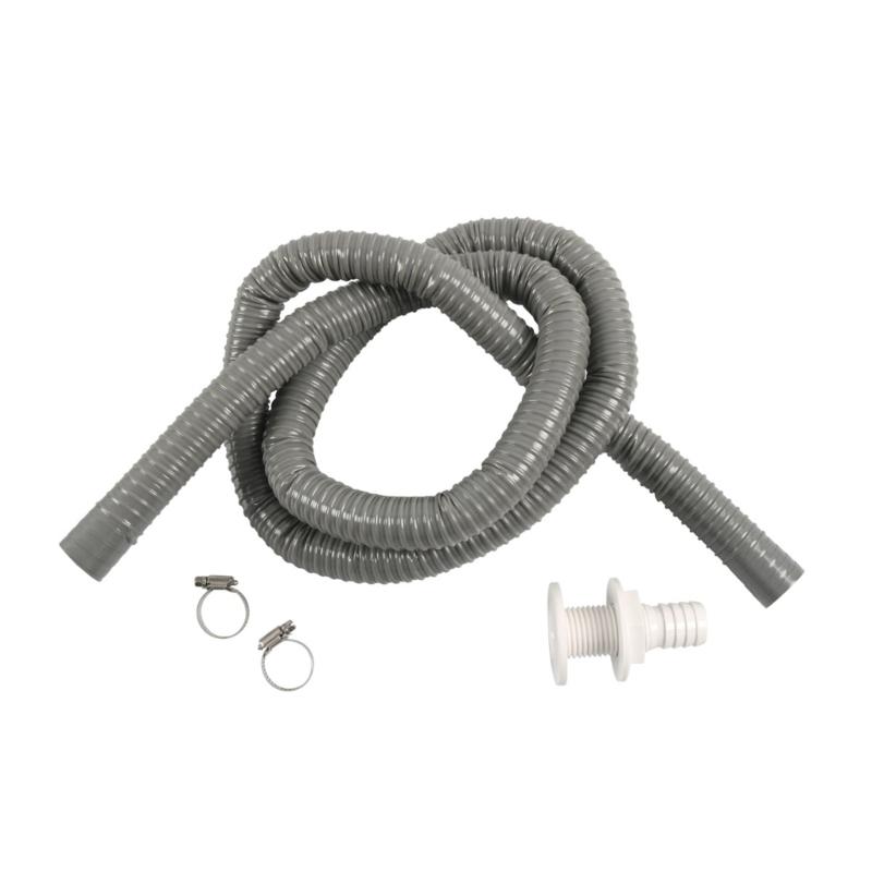 Kraftig 1100GPH PVC lensepumpe med dreneringssett slangeklemmer gjennom skrogtilpasning for bobil seilbåter Yacht vannscooter