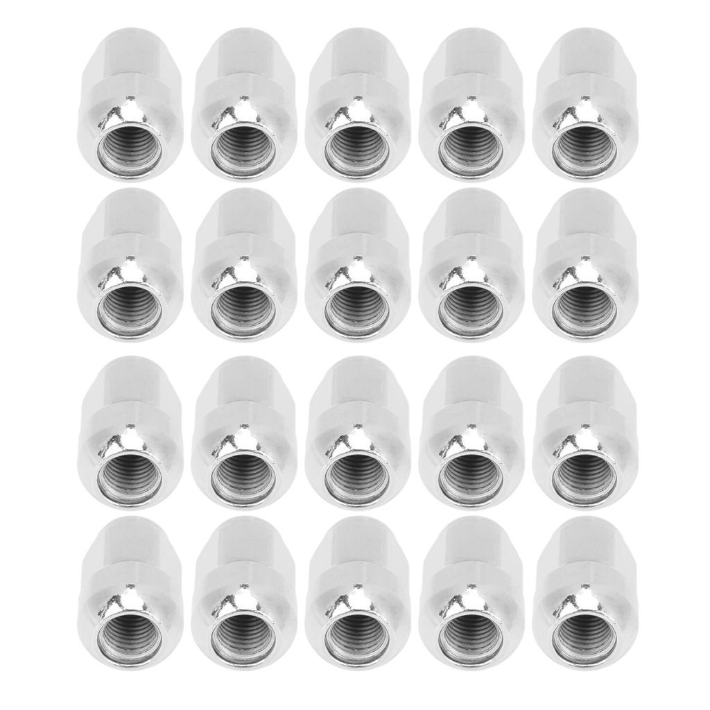 20PCS Lug Nuts Stylish Chrome Finish 12x1.5mm Radius Wheel Accessories Parts for Car Vehicle