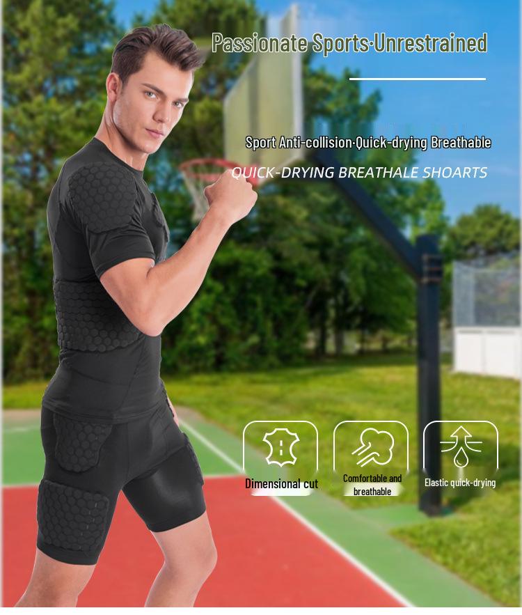 Anti-Collision Honeycomb Protective Sports Jersey: Ideal for Rugby, Basketball, Football, and Training