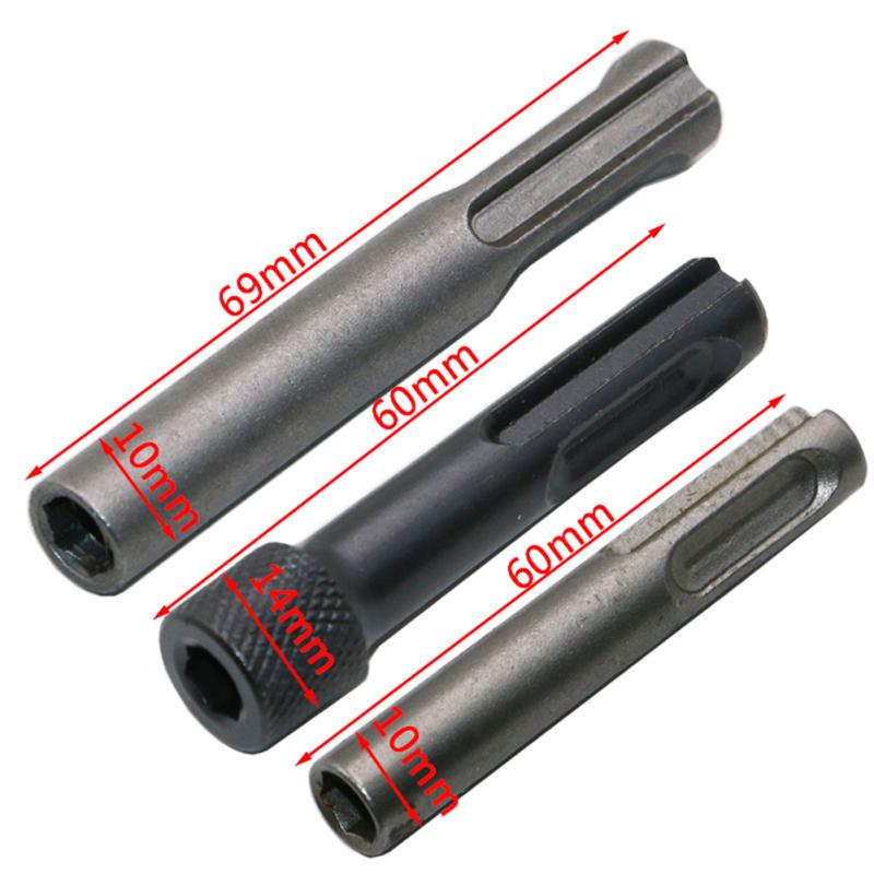 3pcs Electric Hammer Conversion Connecting Rod Sleeve Sds Inner Hexagon Converter Impact Drill Head