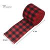 63mm Christmas Ribbon Wired Classic Plaid Thicker DIY Anti Fade Gift Packing Imitation Flax Large Bowknot Making Xmas Tree Ribbon