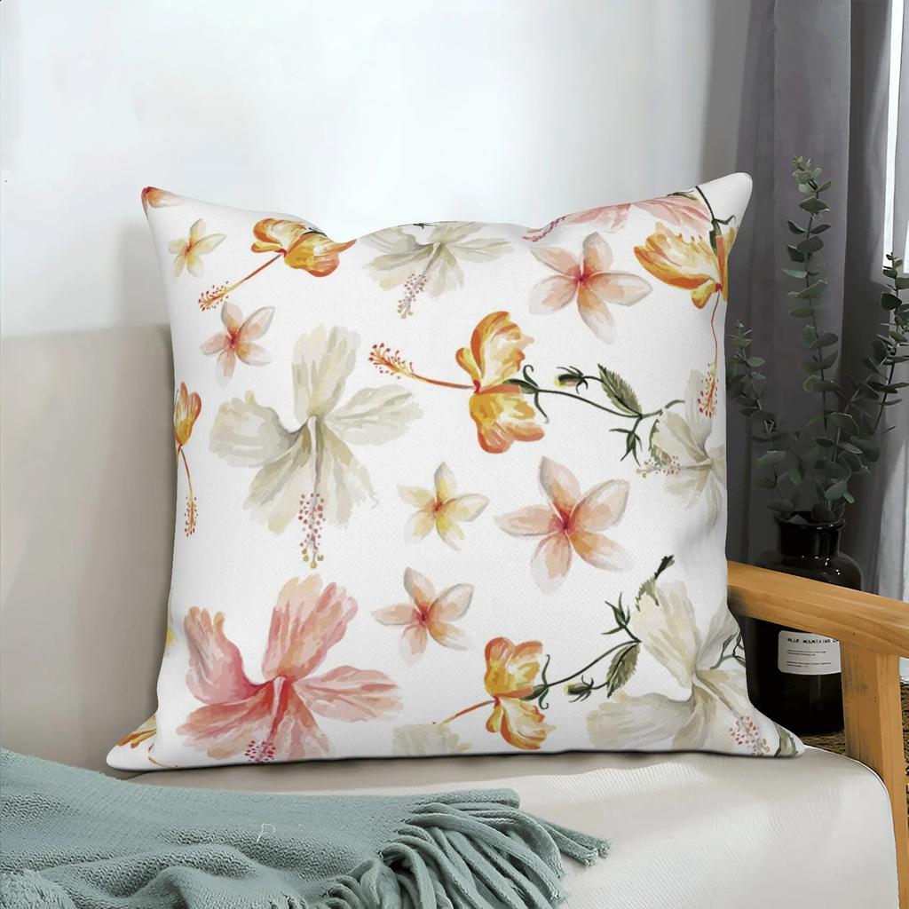 Pink Floral Home Decor Spring Flower Pillowcase Living Room Wedding Pillowcase Sofa Square Cushion Cover