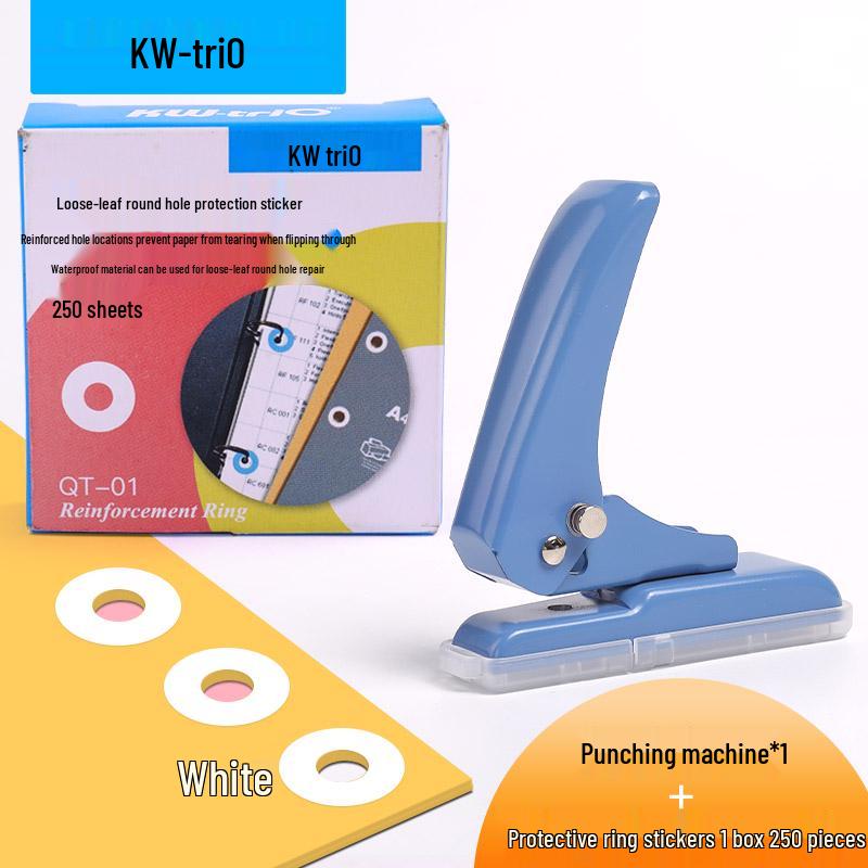 Compact 40-Sheet Loose Leaf Paper Puncher - DIY Round Hole Stationery Tool