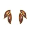 Luksusowe Brązowe Kolczyki Liściaste dla Kobiet - Szykowne i Wszechstronne Jesienno-Zimowe Akcesoria.