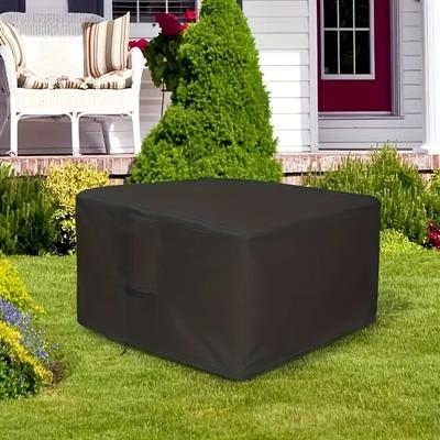 Waterproof Square Fire Pit Cover with Drawstring Closure - Durable 210T Polyester - For Outdoor BBQs, Camping & Picnics