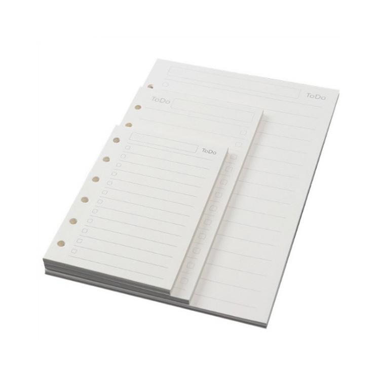 2021 A5 Loose-Leaf Planner Refill: Blank Grid & Lined Inner Pages, 6-Hole