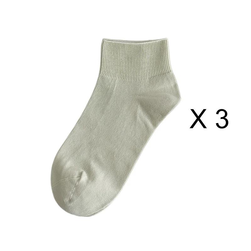 3 Pairs Women's Short Socks Candy Color Summer New Plain Cotton Socks Set Breathable Casual Comfy Soft Colorful Socks For Women