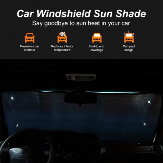 Suction Car Sun Shade Windshield Window Cover For Toyota Prado LC90 1996-2002