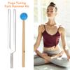8PCS Yoga Tuning Fork Aluminum Alloy Frequency Forks with Hammer Meditation Accessories
