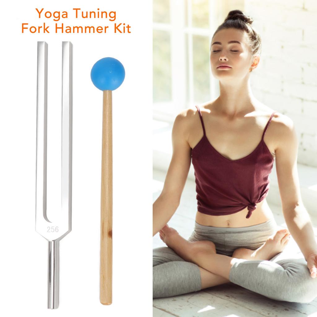 8PCS Yoga Tuning Fork Aluminum Alloy Frequency Forks with Hammer Meditation Accessories