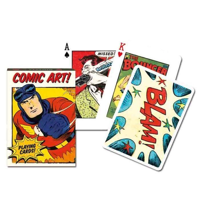 Jeu de cartes thématiques Vintage Comics - PIATNIK - 55 cartes - Mixte - A partir de 8 ans