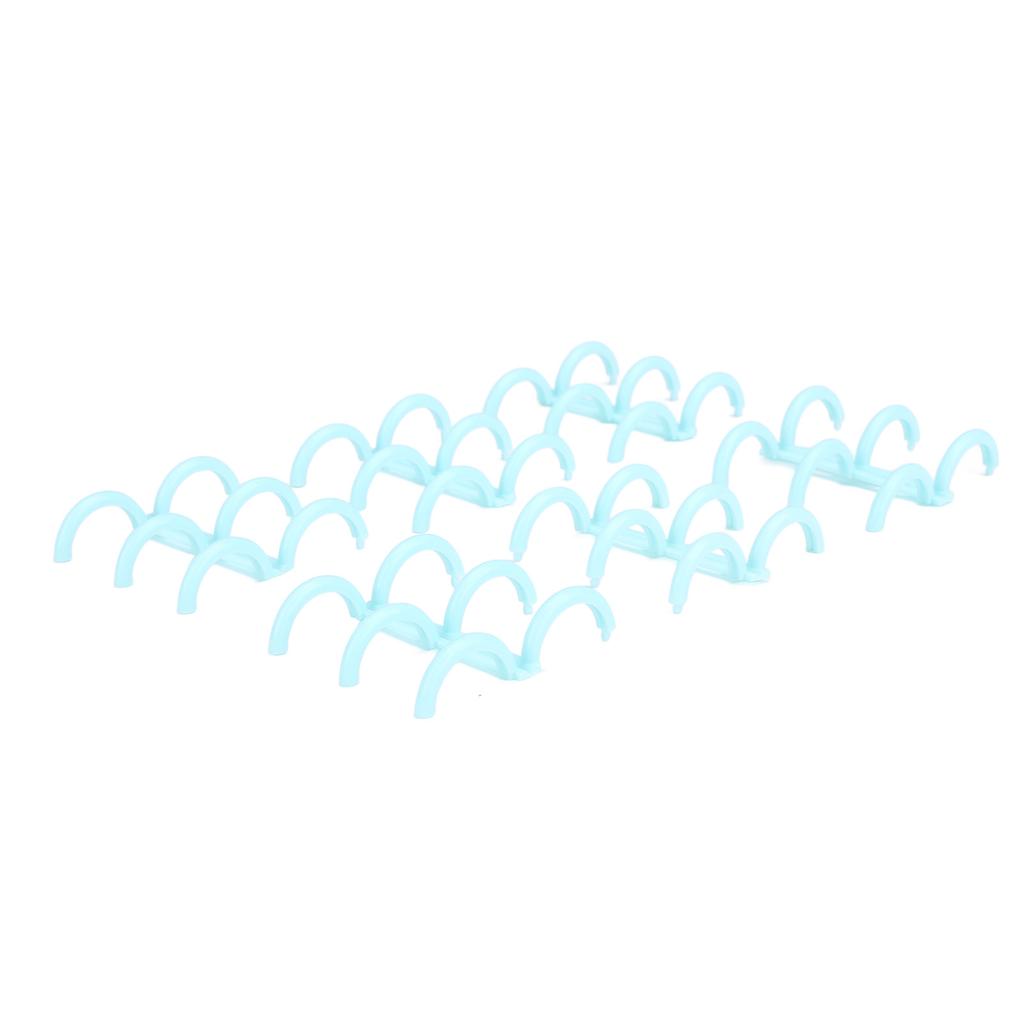 50 Stück Kammbinde-Rücken 16mm 3 Ringe A4 PP Buchbinde-Rücken für Berichte Präsentationen Hellgrün