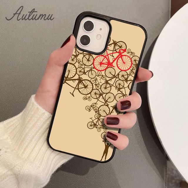 Fahrrad Rennrad Handyhülle für iPhone 17 Air 15 16 16e 11 12 13 14 Pro Max Plus Hülle Fundas Schale