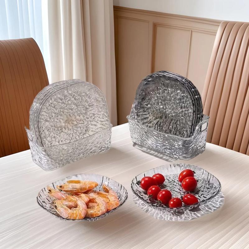 8Pcs Easy To Clean Dinner Plate Storage Box Food Grade Pp Material Dried Fruit Plate Candy Plate Container Snack Tray