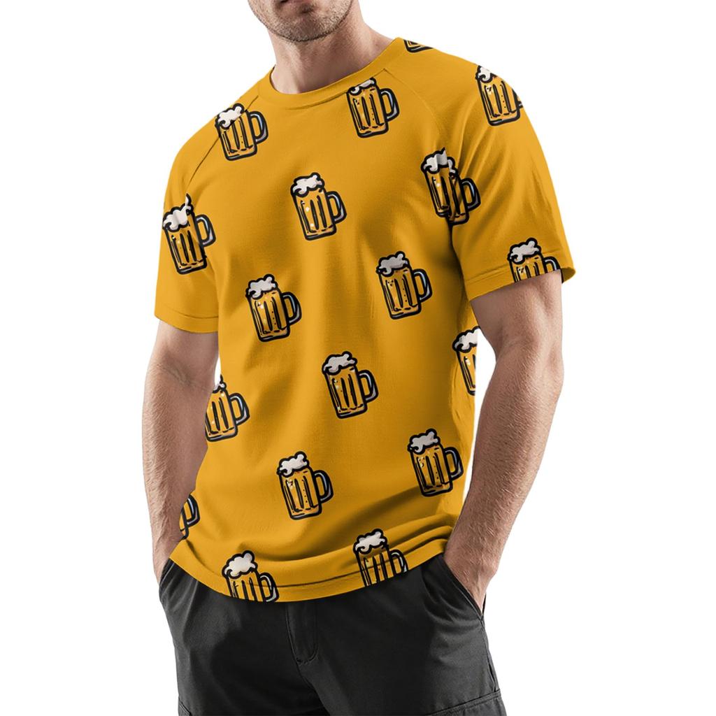 Herre Rundhals Casual Trykket Kortermet T-skjorte Topp