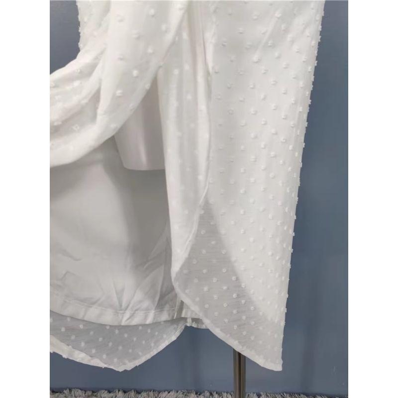 Export Single Lu Home 2024 Summer Sling Open Back Twisted Ruched Tihua Style Elegant Elegance Irregular Dress