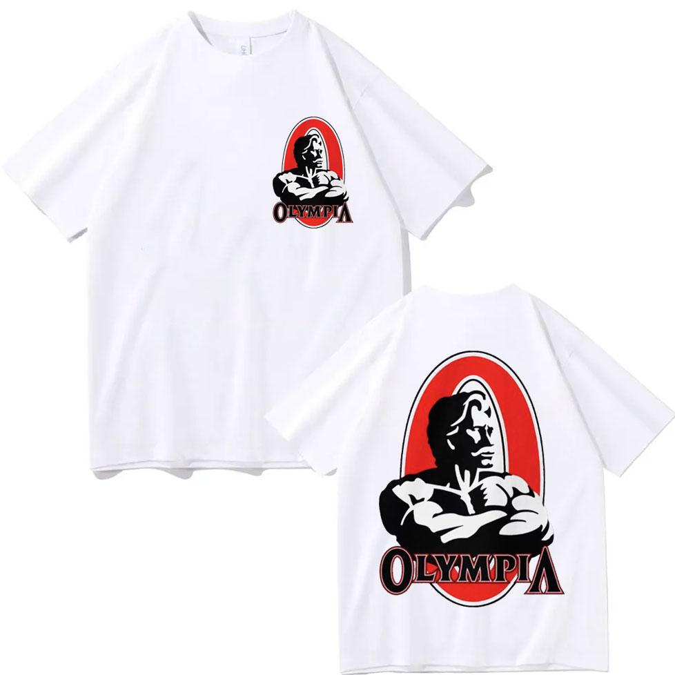 Olympia Fitness Graphic T Shirts High Quality Fashion Oversized Tshirt Men Women Casual Cotton Short Sleeve Tshirts Streetwear