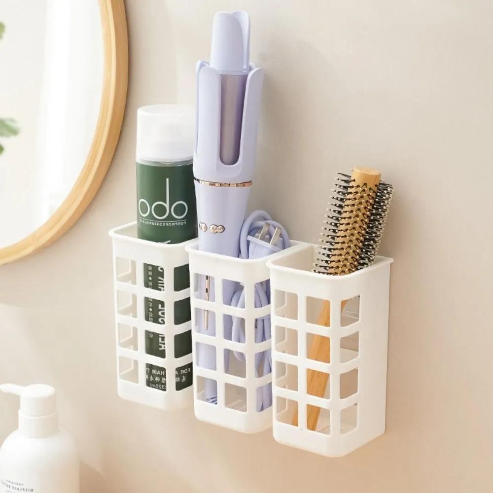 Plastic Storage Holder Organizer for Hair Styling Tools Curling Iron Comb Stand Bathroom Countertop Storage Box with Ventilation Holes