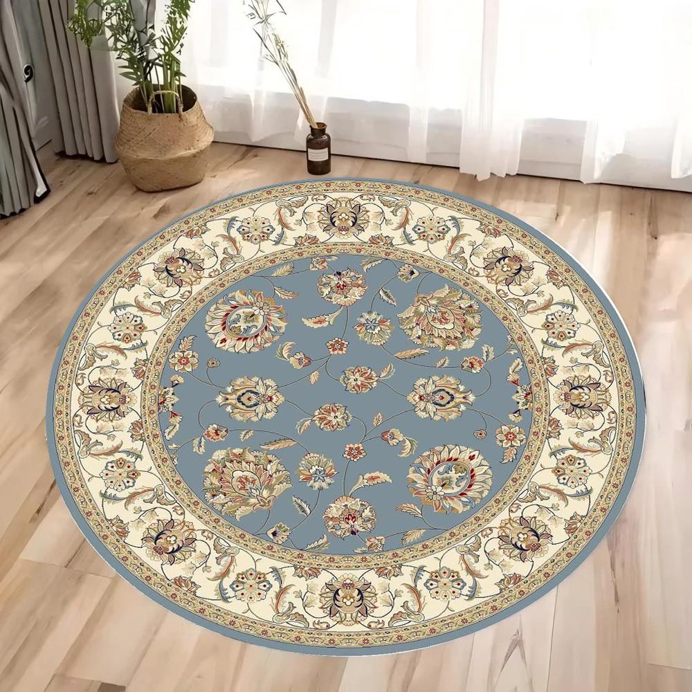 Bohemia Circle Rug Retro Luxury Living Room Carpet Home Decoration Large Area Round Rug Comfortable Fluffy Pastoral Print