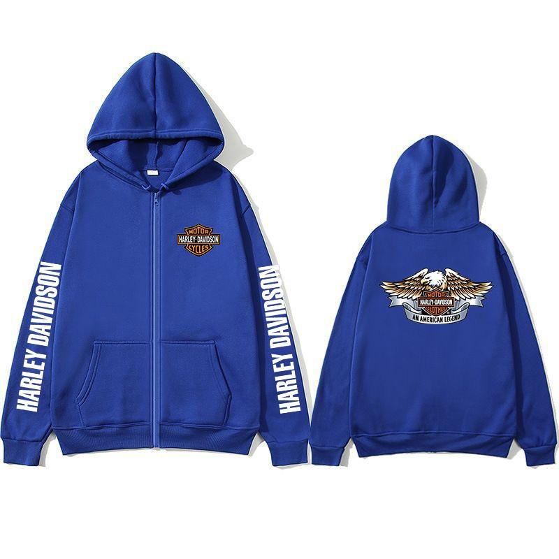 Motorcycle Hooded Sweatshirt Spring Man Printing Zipper Hoodie Outdoor Sports Loose Ventilate