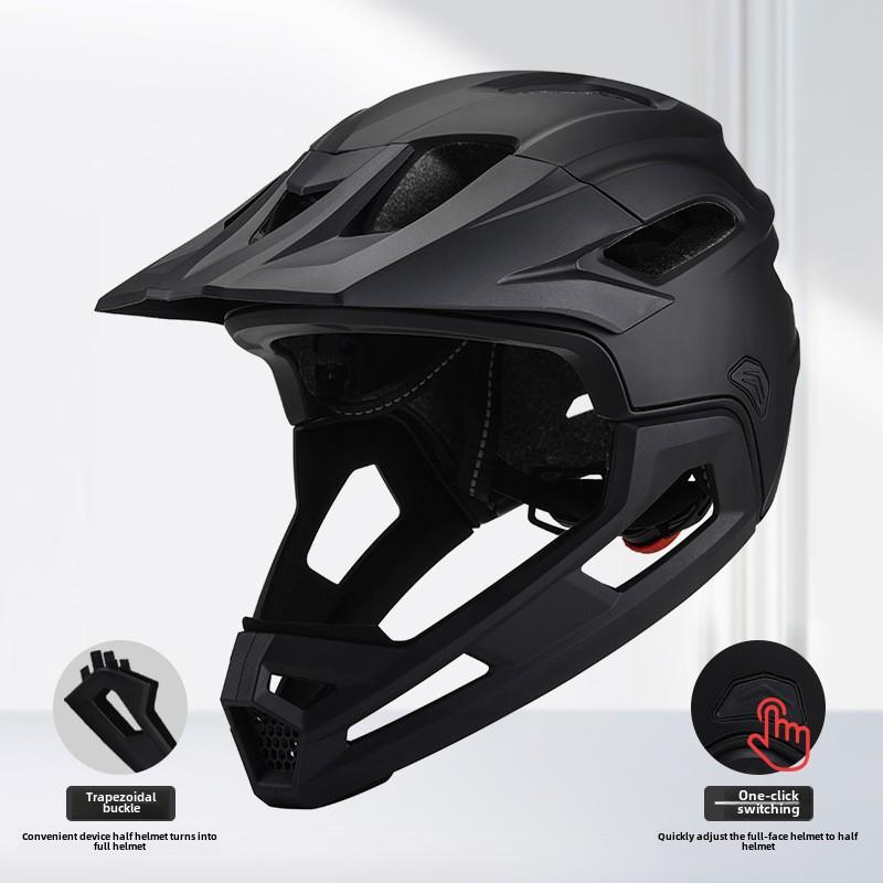 Road Mountain Bike Off-Road Helmet, Outdoor Mountain Downhill Helmet Race Riding Adult Full Helmet
