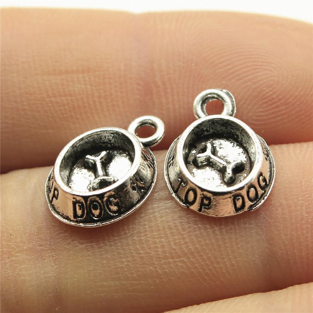 20pcs Bone Pendant Charms Antique Silver Color Bone Charms Jewelry DIY Bone Charms For Bracelet Making