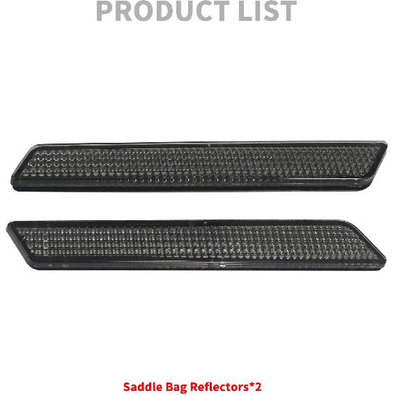 HDBUBALUS Motorcycle Saddlebag Reflector Inserts Fit for Harley Touring Street Glide Electra Glide Road Glide Road King Ultra Limited 2014-2025 Smoke