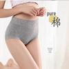 Women's Plus Size High-Waist Breathable Cotton Lace-Trim Tummy Control Panties
