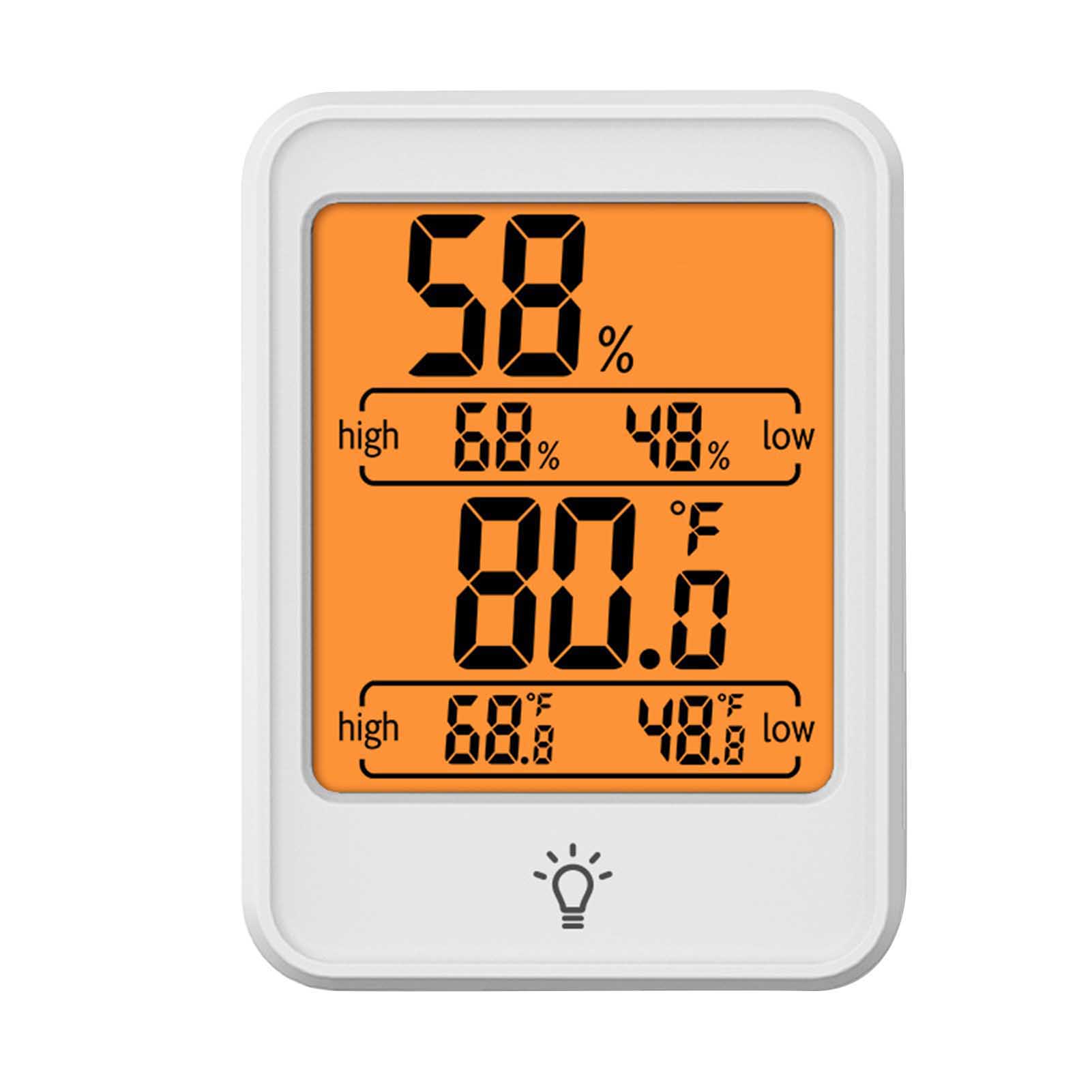 

Цифровой термометр-гигрометр с четким дисплеем, высокая точность, электронный датчик температуры и влажности для помещений белый