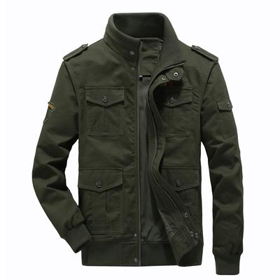 Autumn Stand-up Collar Plus Size Jacket Pure Cotton Outdoor Loose Tooling Men's Jacket