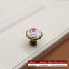 European Flower Ceramic Handles Kitchen Cabinet Storage Dressers Classic Wardrobe Cabinet Closet Door Pulls