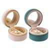 Elegant Round Flocking Travel Jewelry Box Organizers With Compartments Designs Accessory for Trendy Women Daily Use