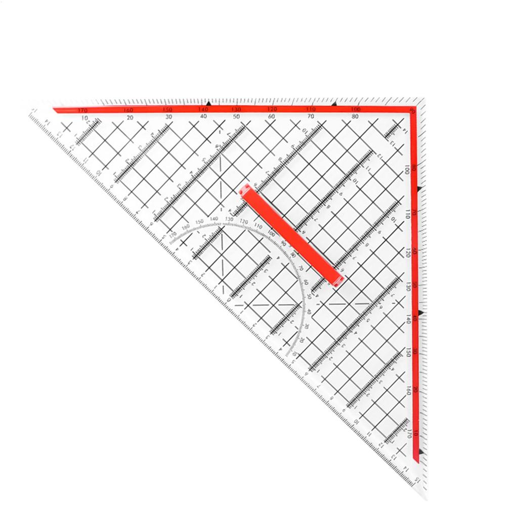 32cm Isosceles Triangle Ruler With Handle Right Angle Protractor Transparent Drawing Parallel Line Ruler Drafting Triangle