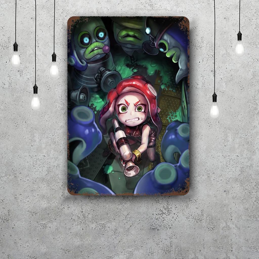 octo expansion video games Vintage Metal Tin Signs Posters Decor Retro Metal Plaque Wall Art Decor for Garage Bar