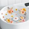 Flower Self-Adhesive Watercolor Floral Stickers Floral Design Home Ornament Bathroom Stickers Ceramic Tile Stickers Wall