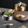 1Pc High Footed Easy To Clean Pudding Cafe Dessert Cup Hotel Stainless Steel Fruit Ice Cream Bowl