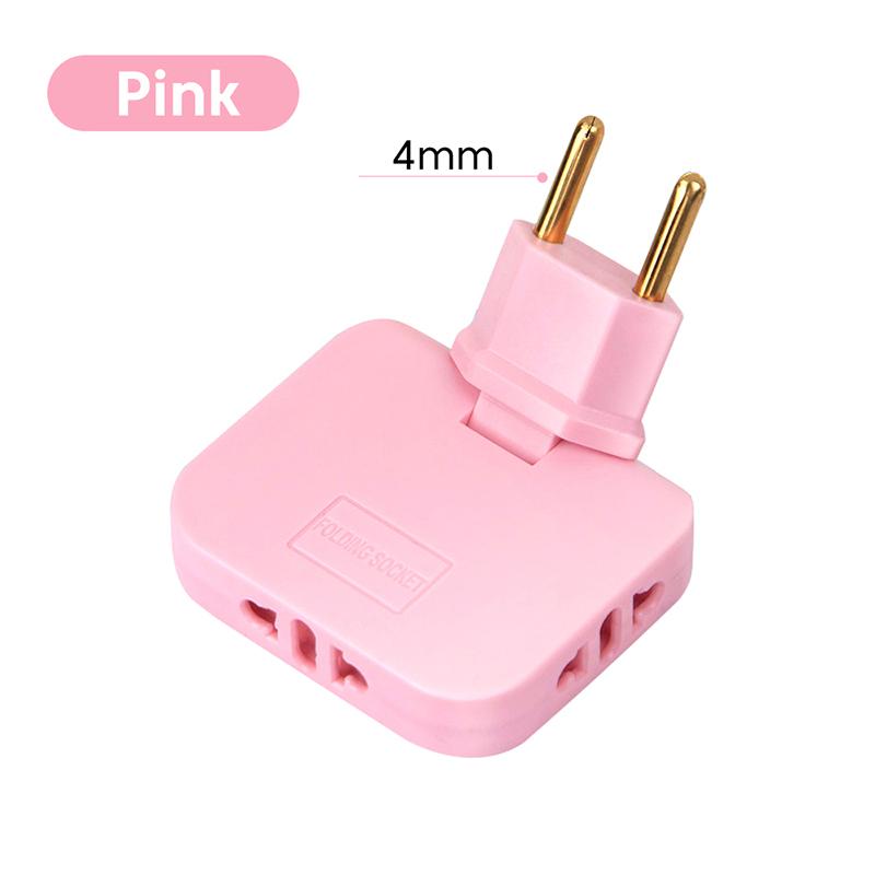 180 Degree Rotatable Socket 3-In-1 Eu Plug Converter Travel Eu Extension Plug Multi-Plug Slim Wireless Outlet Adapter Sockets