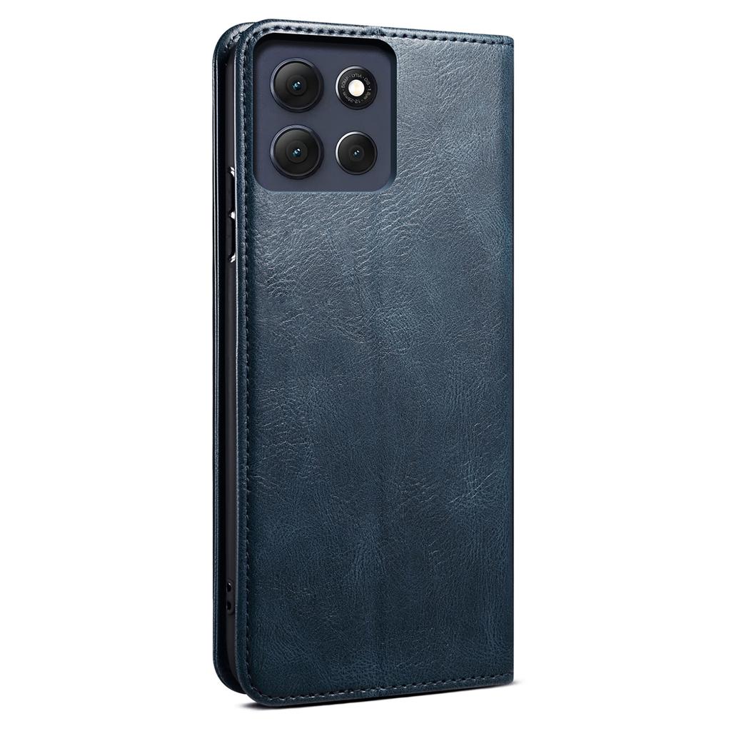 For Motorola Moto G56 5G Case Crazy Horse Texture Waxy Leather Wallet Stand Phone Cover
