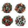 PVC Christmas Wreath Artificial Garland Decorations Household Decor Wall Door Flowers Hanging Ornaments Xmas Garlands