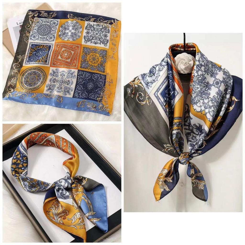 Eleganti Foulard di Seta da Donna Con Centinaia di Camicie, Assistenti di Volo, Decorazione Professionale, Protezione del Collo, Foulard, 70 Foulard Quadrati Piccoli.