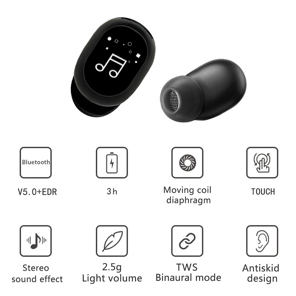 Kabellose Bluetooth-kompatible In-Ear-Ohrhörer Reise Sport Walking Kopfhörer Wandern Camping Musikwiedergabe Kopfhörer